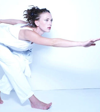 A dancer in all white